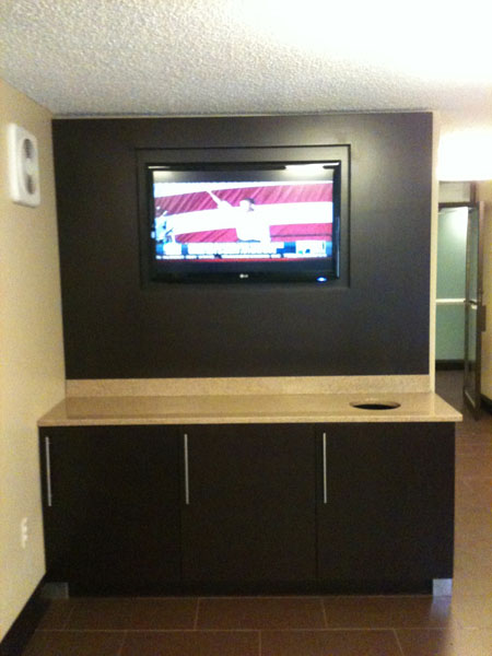 Monitor at hotel lobby